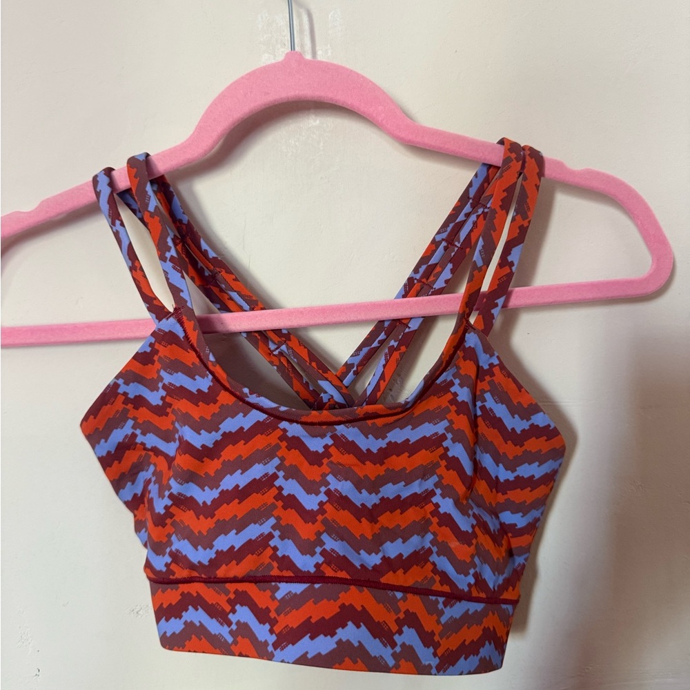 JanjiColorful Zigzag Strappy Crop Top